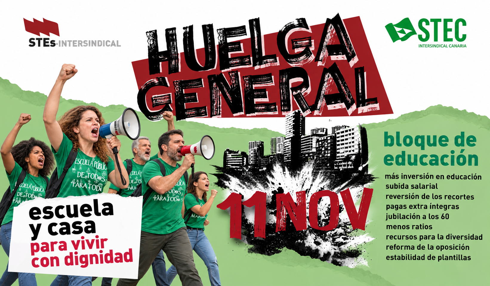 CARTEL HUELGA 11 NOVIEMBRE