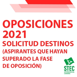 OPOSICIONES 2021: Solicitud de destino para los aspirantes que han superado la fase de oposici�n