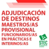 Adjudicacin de destinos 2024/2025 - Listados provisionales del Cuerpo de MAESTROS/AS (Funcionarios/as en Prcticas e Interinos)