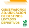 Adjudicacin de destinos 2024/2025 - Listados definitivos Conservatorios