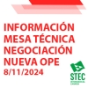 Informacin Mesa Tcnica 8/11/2024 sobre nueva OPE y otros asuntos