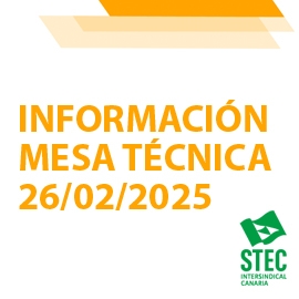 Informaci�n Mesa T�cnica reducci�n de ratios, escolarizaci�n, burocracia y protocolo ante el riesgo de suicidio