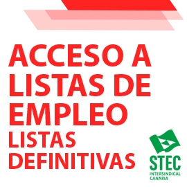 Acceso a listas de empleo abiertas - Listado definitivo de personas admitidas y excluidas