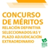 CONCURSO DE MRITOS: Relacin definitiva seleccionados/as y plazo extraordinario solicitud adjudicacin