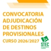 Convocatoria de Adjudicaci�n de Destinos Provisionales curso 2026-2027