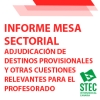 Informe de Mesa Sectorial: adjudicaci�n de destinos, oposiciones 2026, abono de coordinaciones y otras cuestiones de inter�s para el profesorado