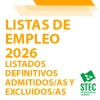 Constituci�n de listas de empleo para determinadas especialidades - Listados definitivos de personas admitidas y excluidas