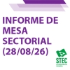 Informe de Mesa Sectorial: aprobaci�n del protocolo de intervenci�n ante riesgo suicida y del borrador de Instrucciones sobre las funciones, organizaci�n y funcionamiento del personal de Psicolog�a Educativa